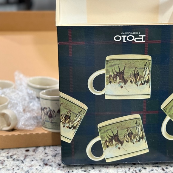 Ralph Lauren Polo Equestrian Mug Set - Cream and Brown - Picture 2 of 5